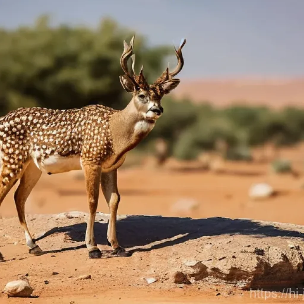 요르단에서 자주 볼 수 있는 동물들 - The provided text describes various wildlife in Jordan. I will create three detailed image prompts i...