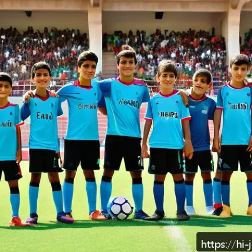 Home 32 요르단의 스포츠와 축구 - A vibrant scene of a local Jordanian football match at a community stadium, filled with enthusiastic...