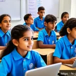 Home 23 요르단의 국제학교 옵션 - A vibrant international school classroom in Amman, Jordan, showcasing diverse students from various ...